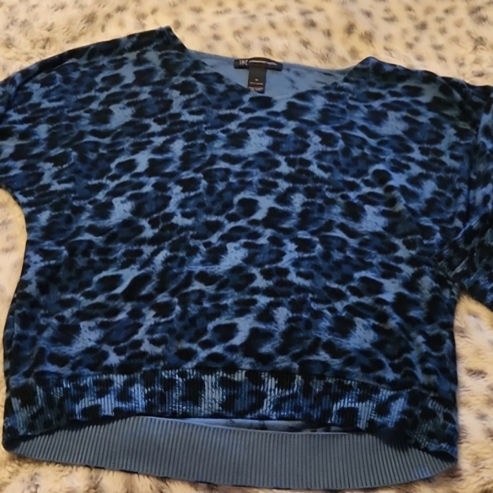 INC animal print blouse